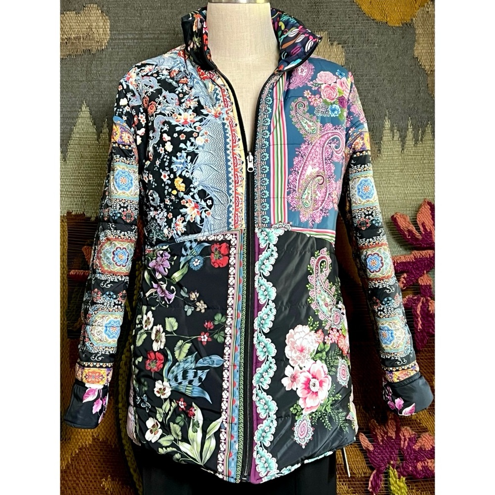 Johnny Was Mauri Reversible Puffer Jacket XS